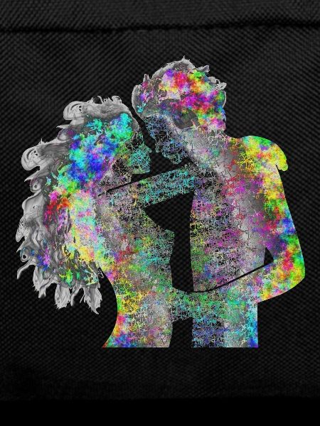 Loving couple psychedelic