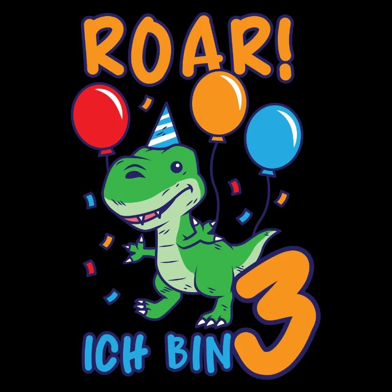 Roar I am 3 years Dino birthday present