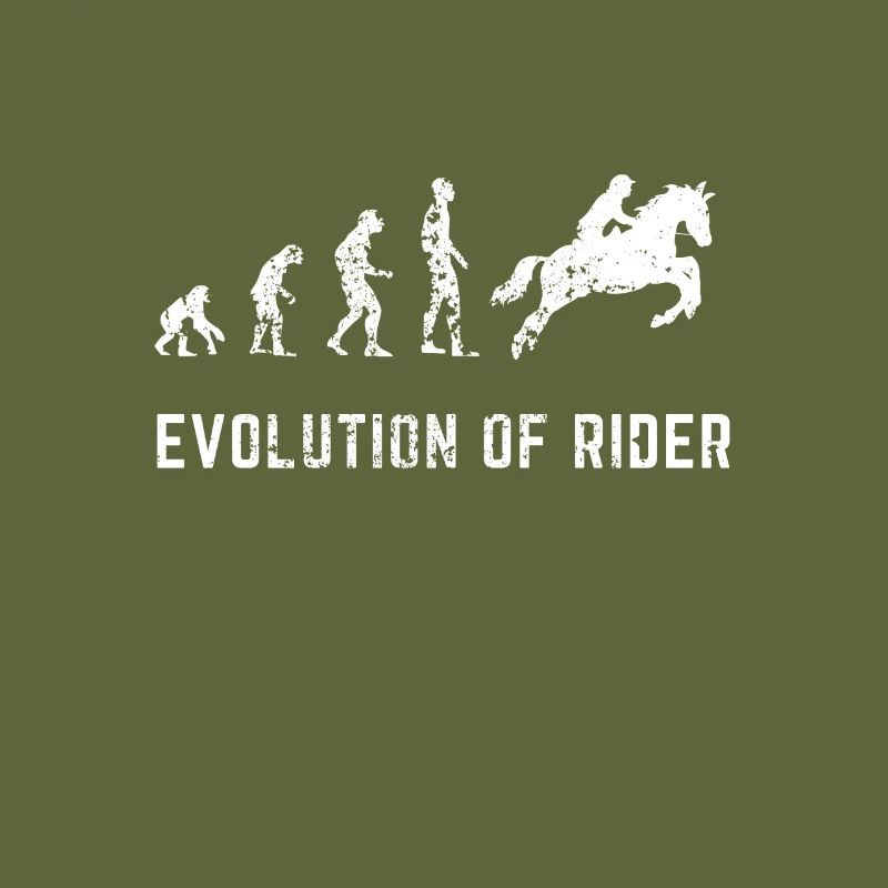 Evolution Reiter Geschenkidee Reiten und Pferde