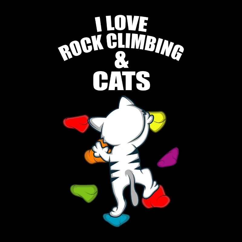 J'adore l'escalade et les chats grimpeur et chat