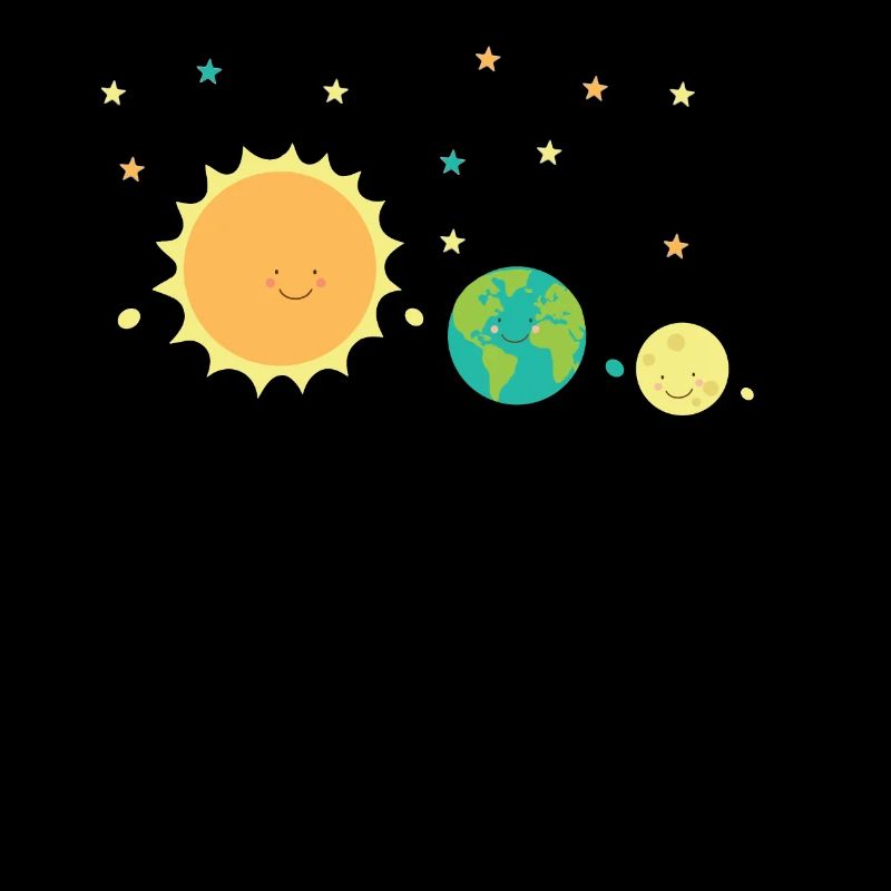 Planète amis soleil terre lune