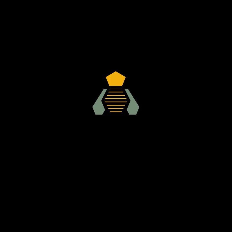 Bee in honeycomb
