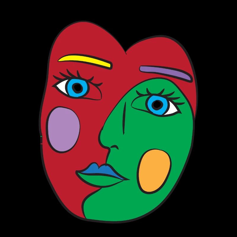 Art élégant abstrait / cadeau visage cool