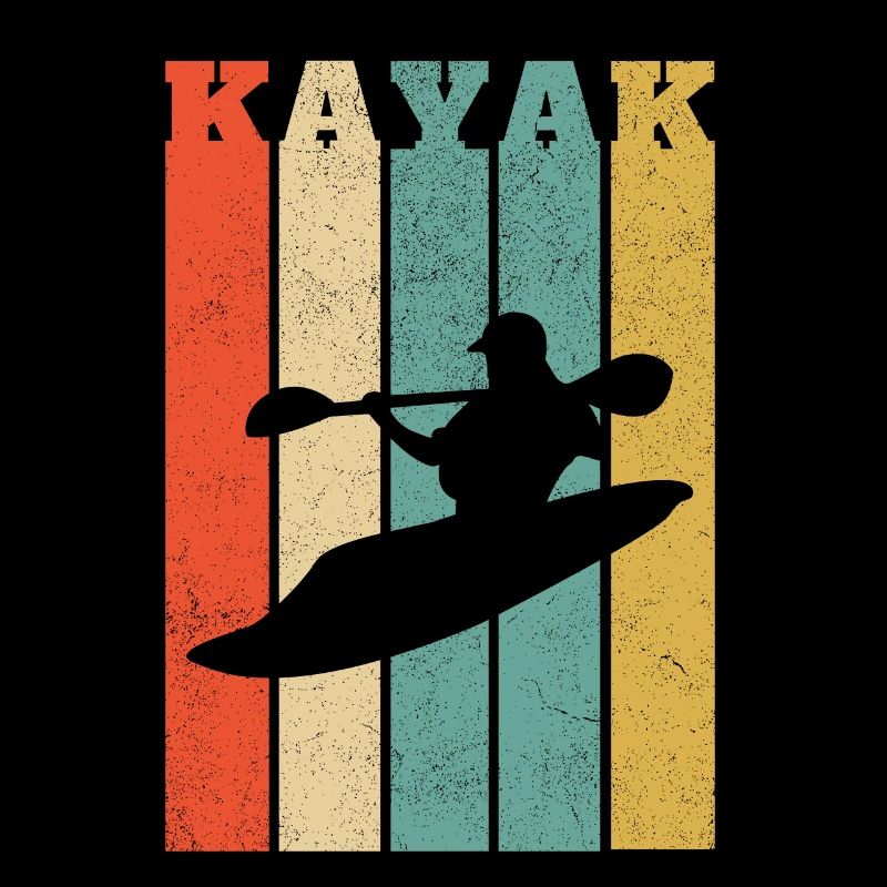 Whitewater Kayak Vertical Stripes
