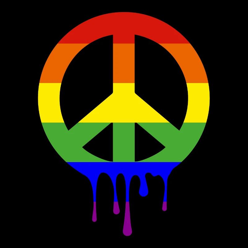 LGBT Friedenszeichen in Regenbogenfarben CSD