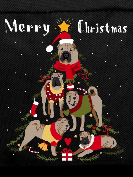 Shar-Pei Christmas tree dog Christmas