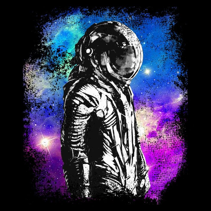 Astronaute de la NASA Lune Espace coloré Astro Galaxy St