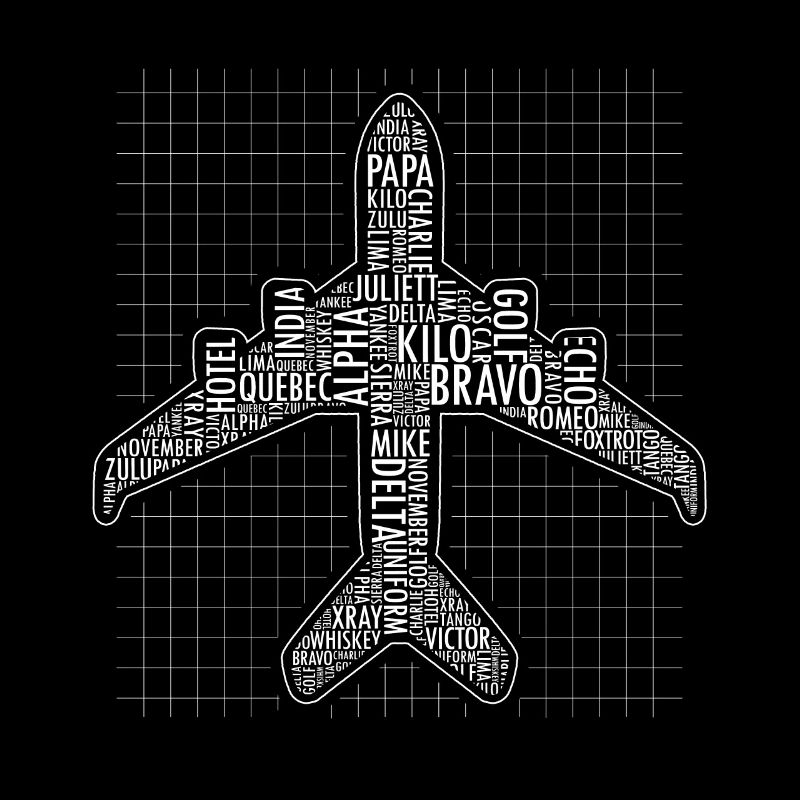 Phonetic Alphabet Airplane Pilot Flying Aviation