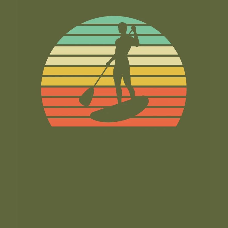Paddleboard SUP retro Style Sunset
