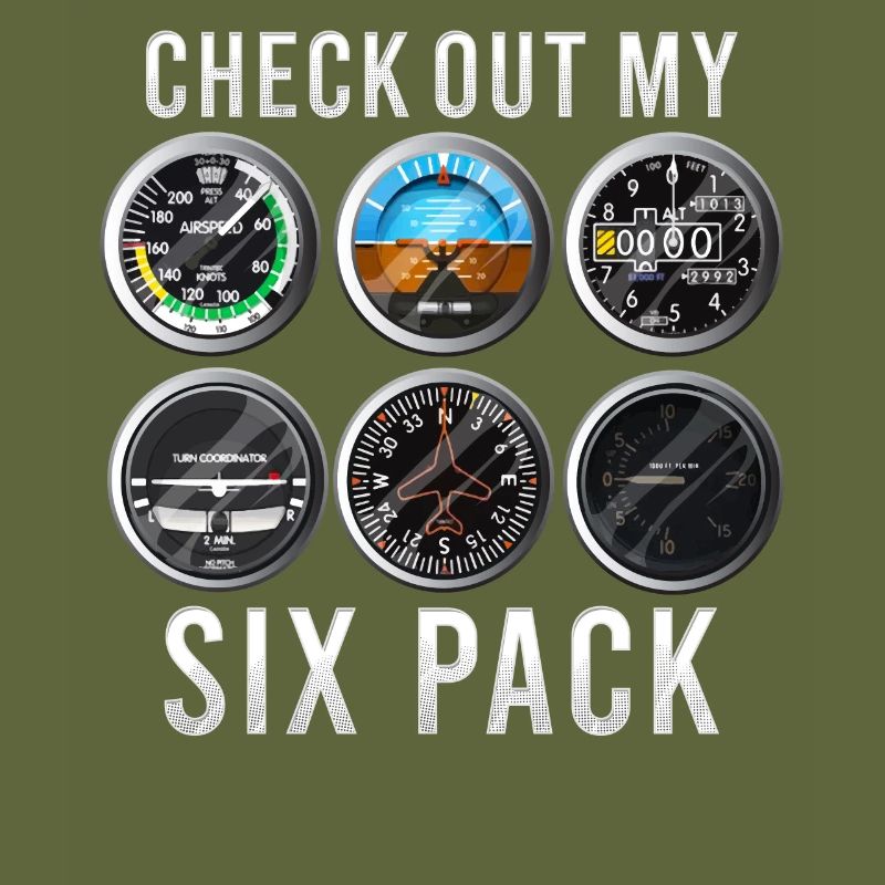 Funny Check Out My Six Pack Airplane Pilot