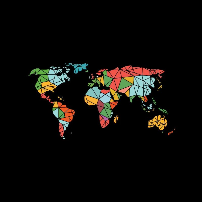 colorized world map
