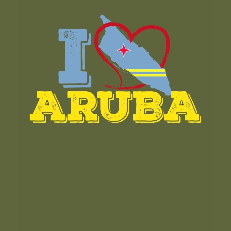 Ich liebe Aruba Design Flag Map Souvenir Geschenk