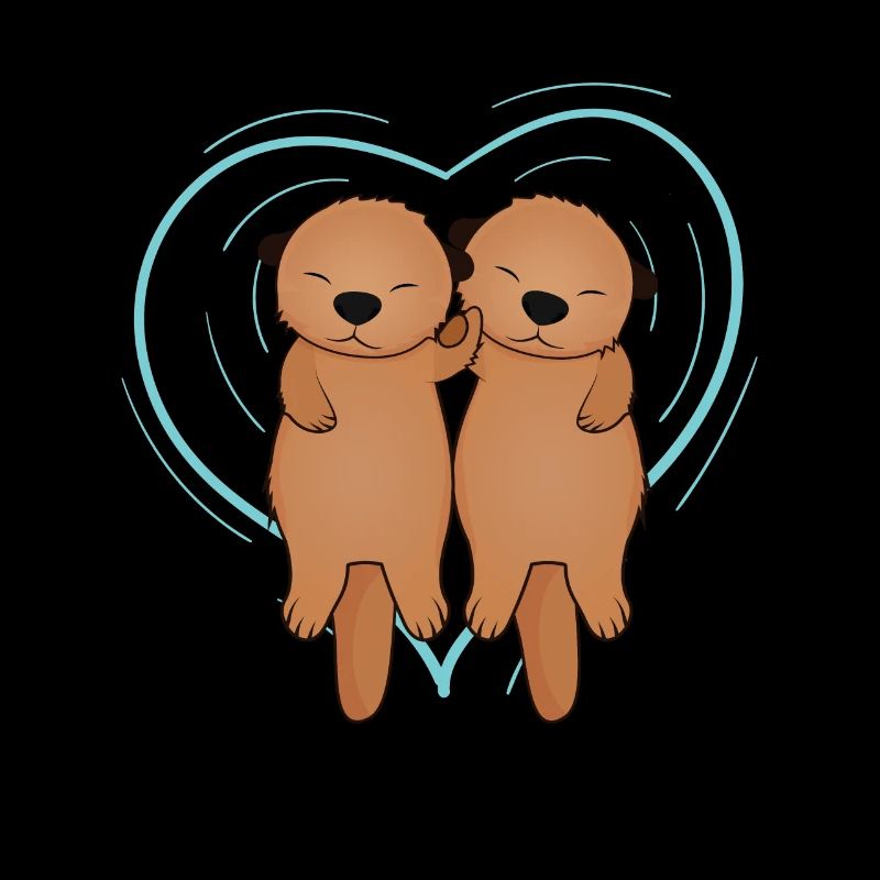 Seeotter Liebe Mit Herz Geschenkidee