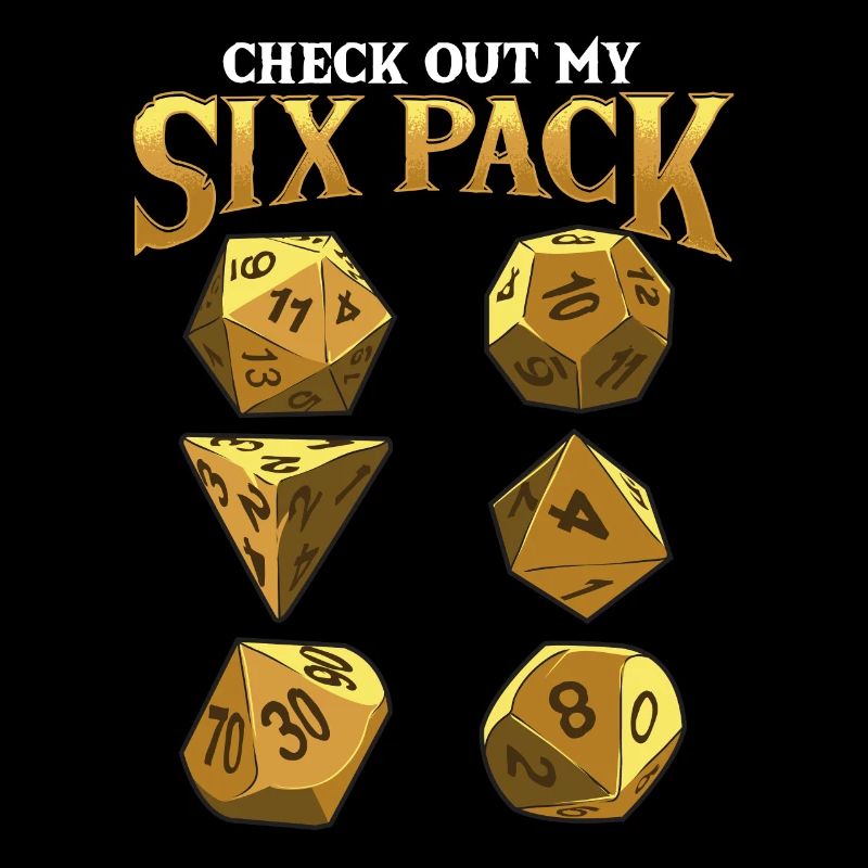 Funny Check Out My Six Pack Dice Pun
