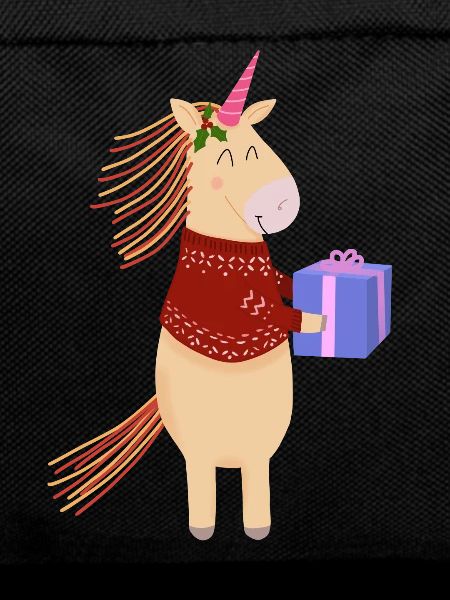 Gelbes Einhorn-Weihnachtsgeschenk