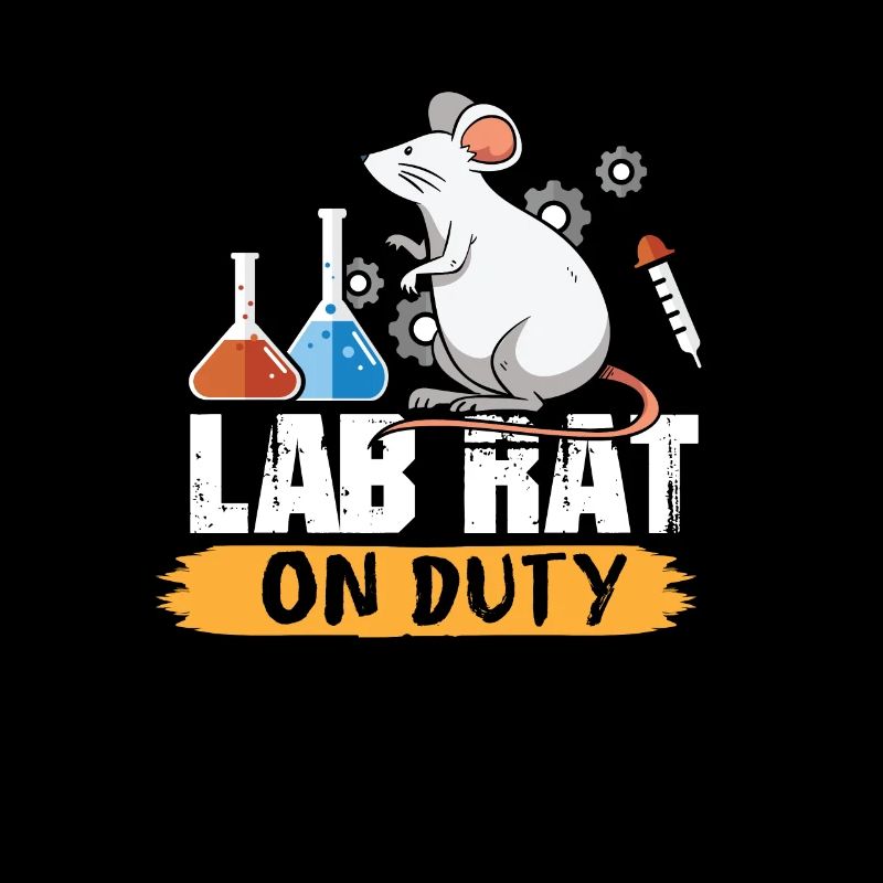 Conception de chemise de science de travail de rat de laboratoire