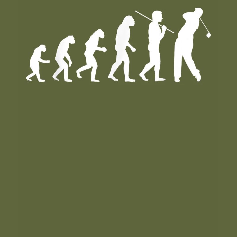 Golf evolution from caveman to golfer