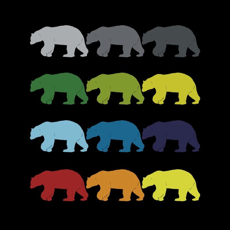 Neon Pop Art Retro Eisbär Wildtier Geschenkidee