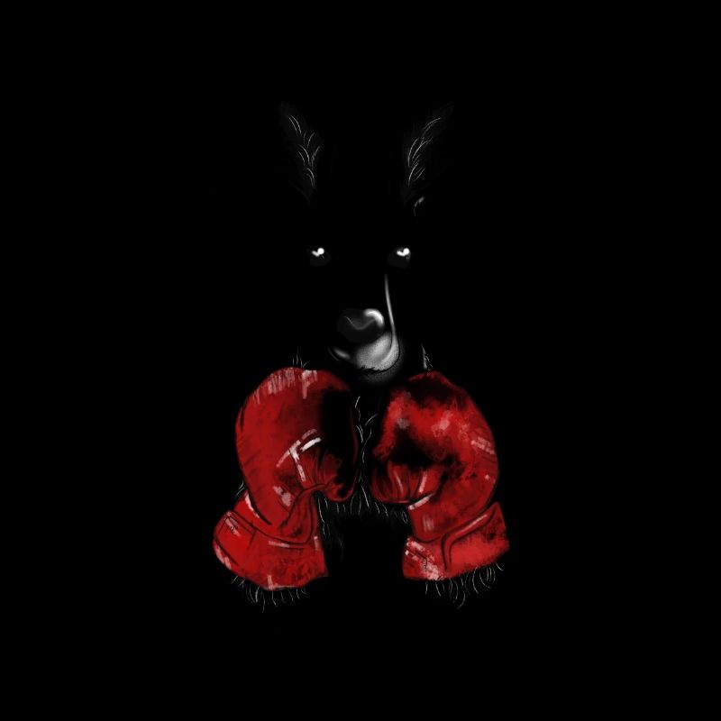 Kangaroo with boxing gloves