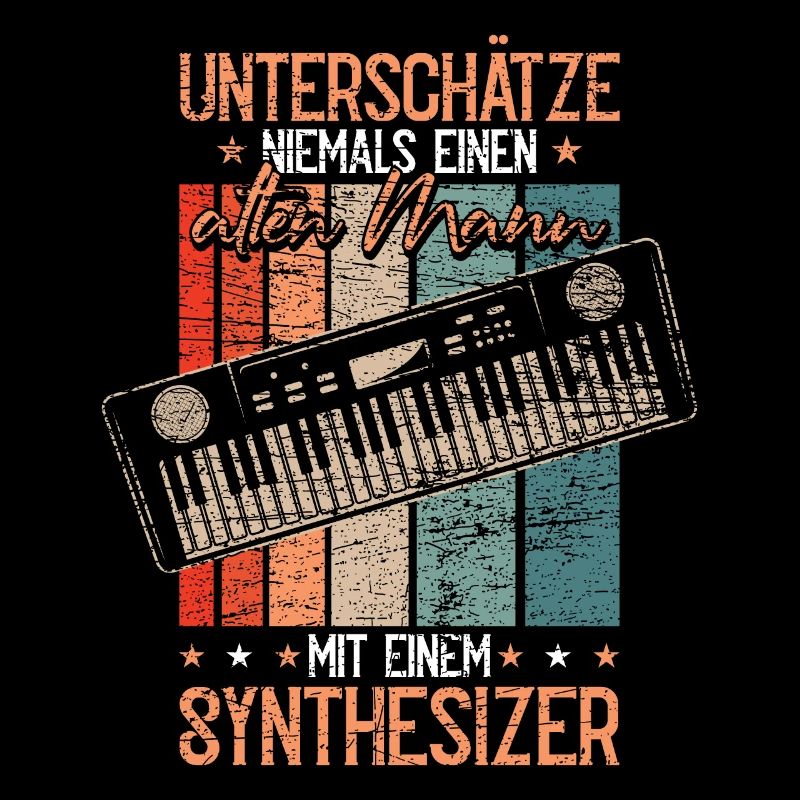 Retro Analog Synthesizer Keyboard Synth