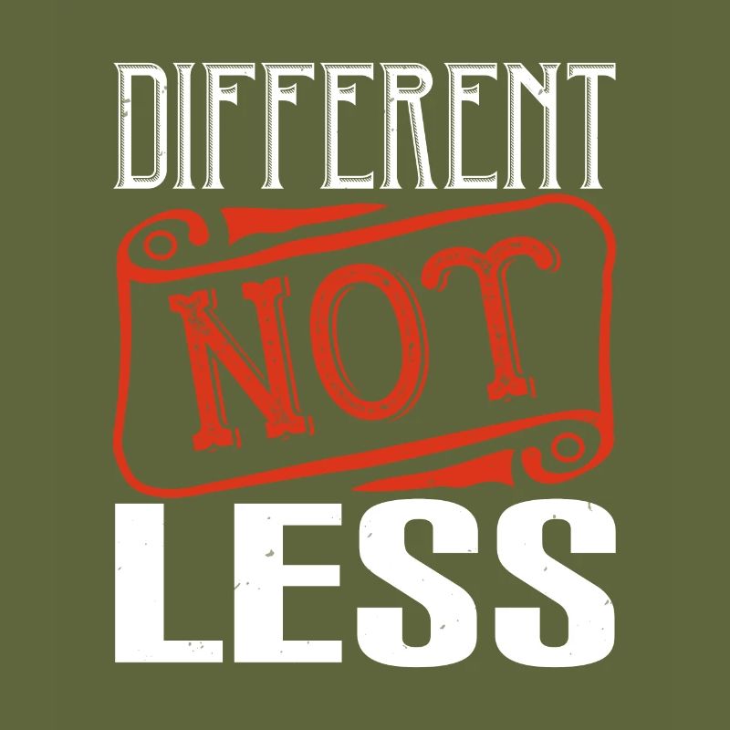 different not less