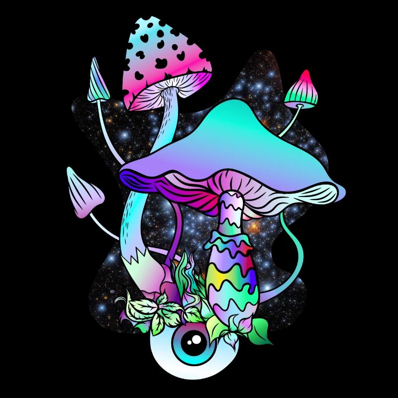 Magic Mushroom Eye Psychedelic Pilzkunst
