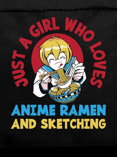 Girl Anime Ramen Drawing Gift