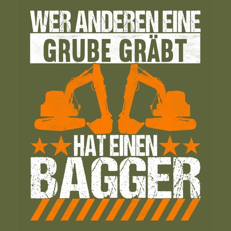 Baustelle Bagger Baggerfahrer