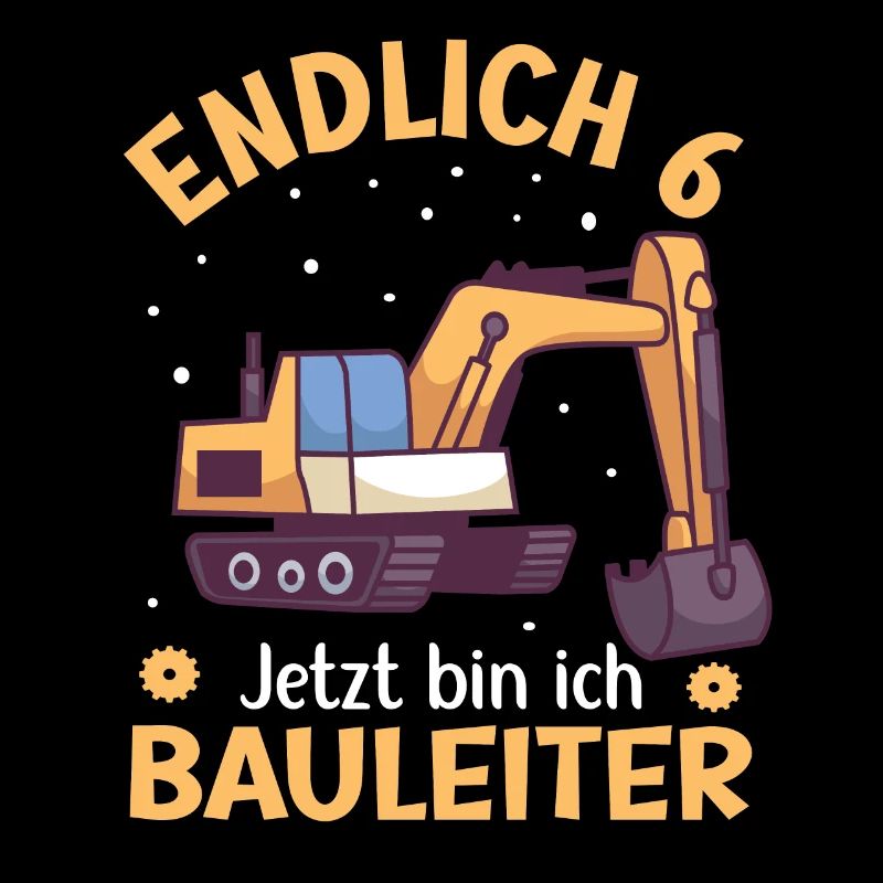 6. Geburtstag Junge Bagger Design Endlich 6