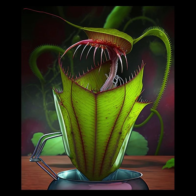 Drôle de pichet graphique Plant Art Cool Nepenthes