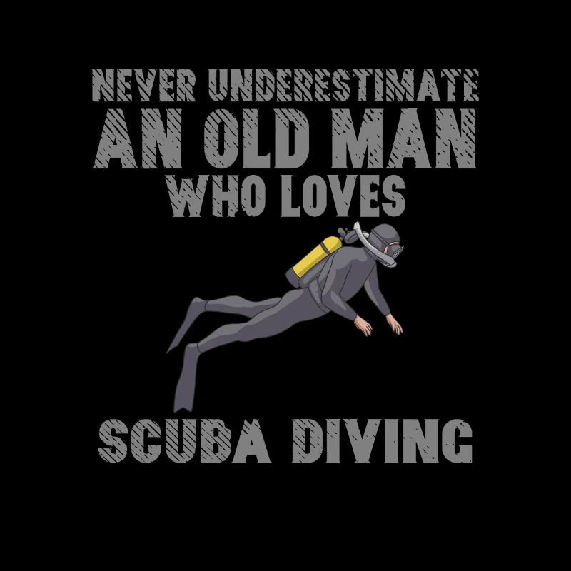 Old Man Diver Diving