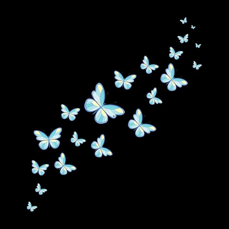 Blaue Schmetterlinge Schmetterling Schwarm Bunt