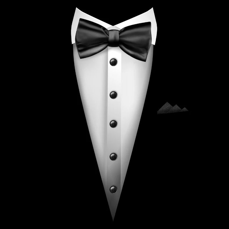 Tuxedo design with Bowtie For Weddings And