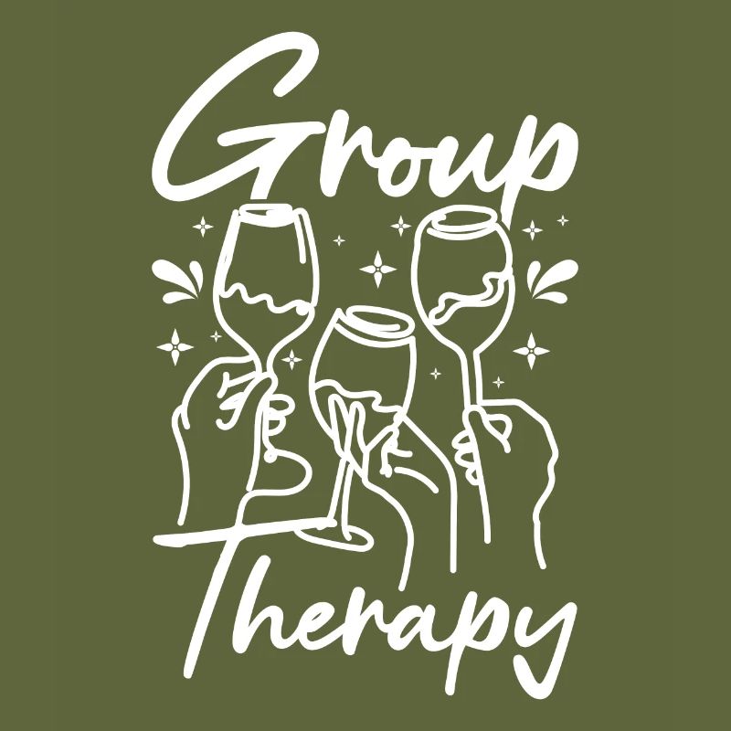 Wine making drinking group therapy