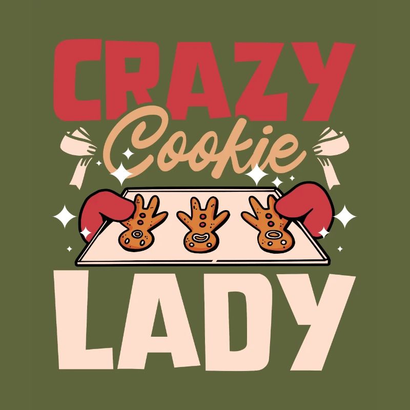Xmas crazy Christmas cookie baking lady