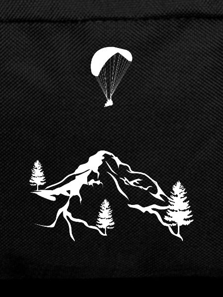 Drawn paragliding mountains paraglider