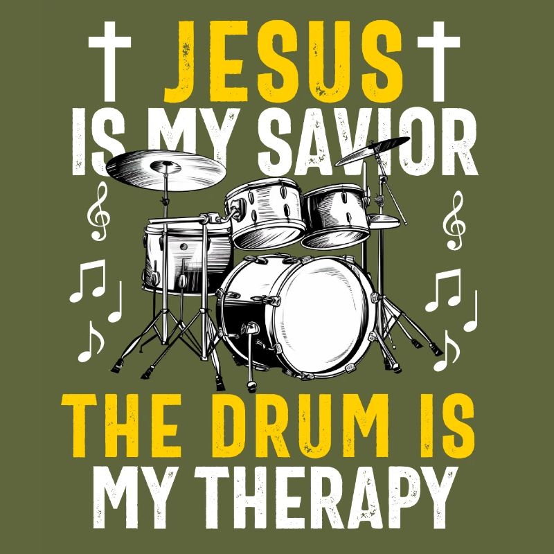 Christian Drummer Drum Player Stick Men Jesus