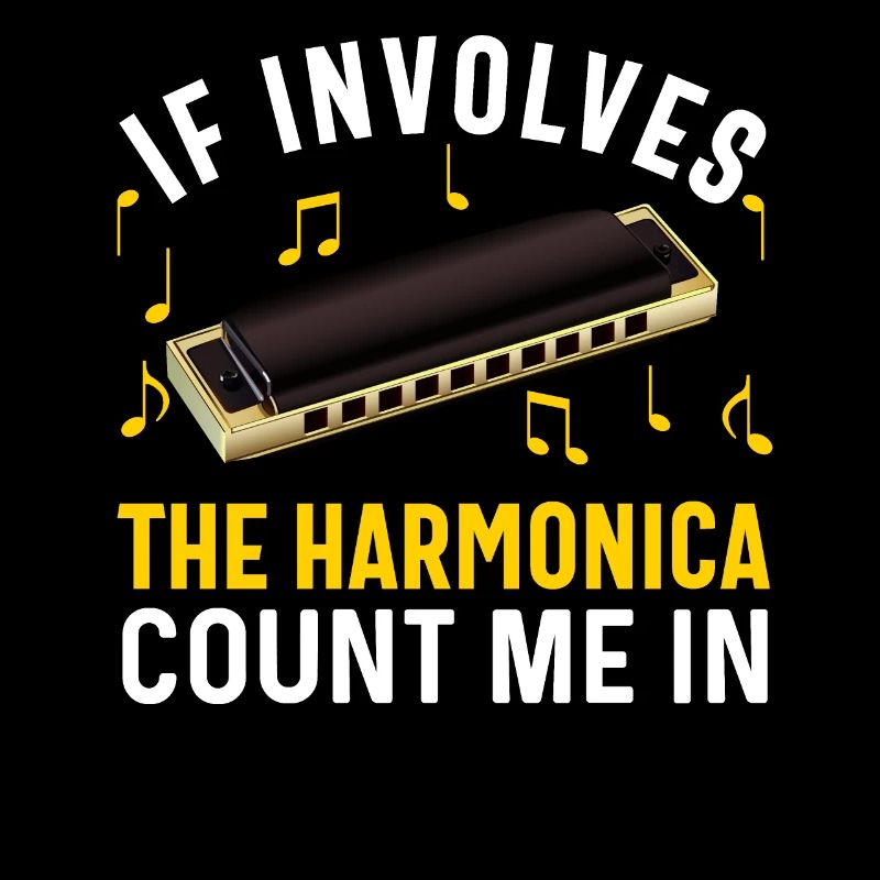 Harmonica Player For Men Women Funny Harmonicist