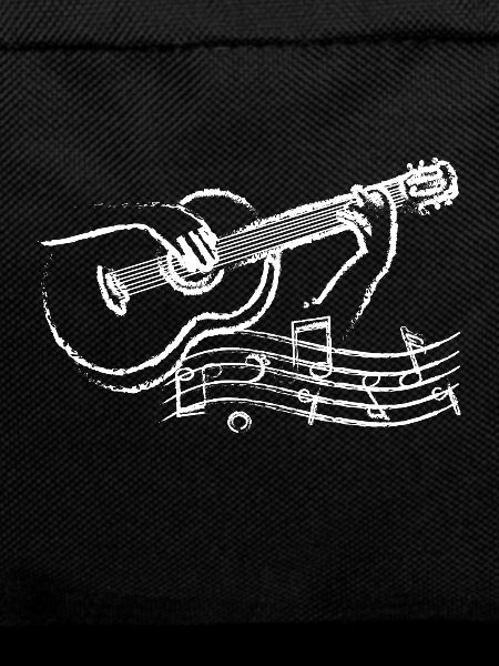 Guitarist drawn line art guitar