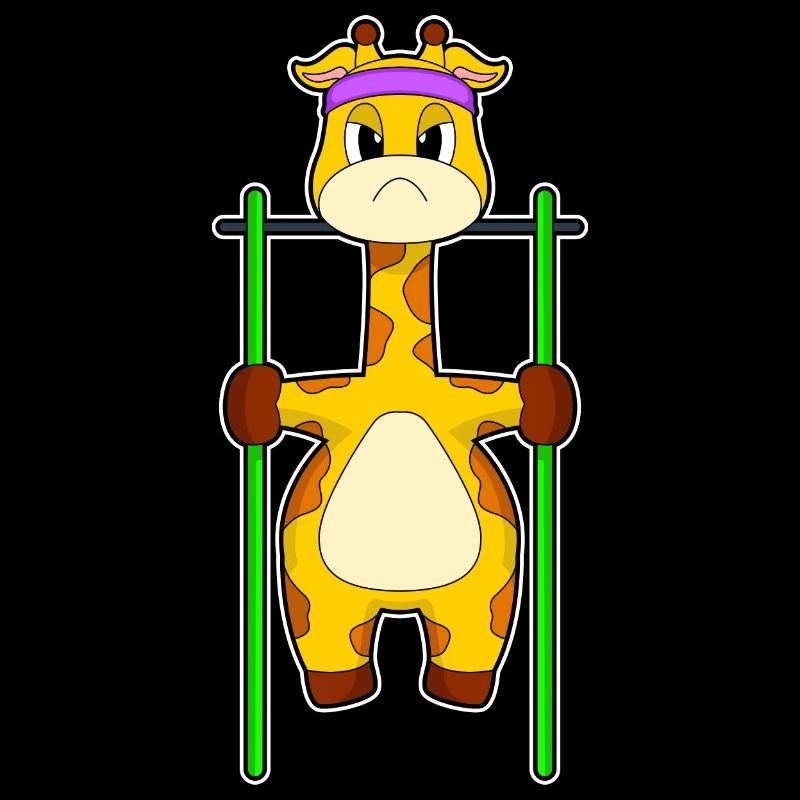 Girafe Bodybuilder Tractions Musculation