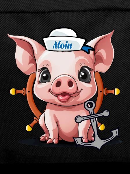 Schwein Glücksgsbringer Matrose Steuermann Moin