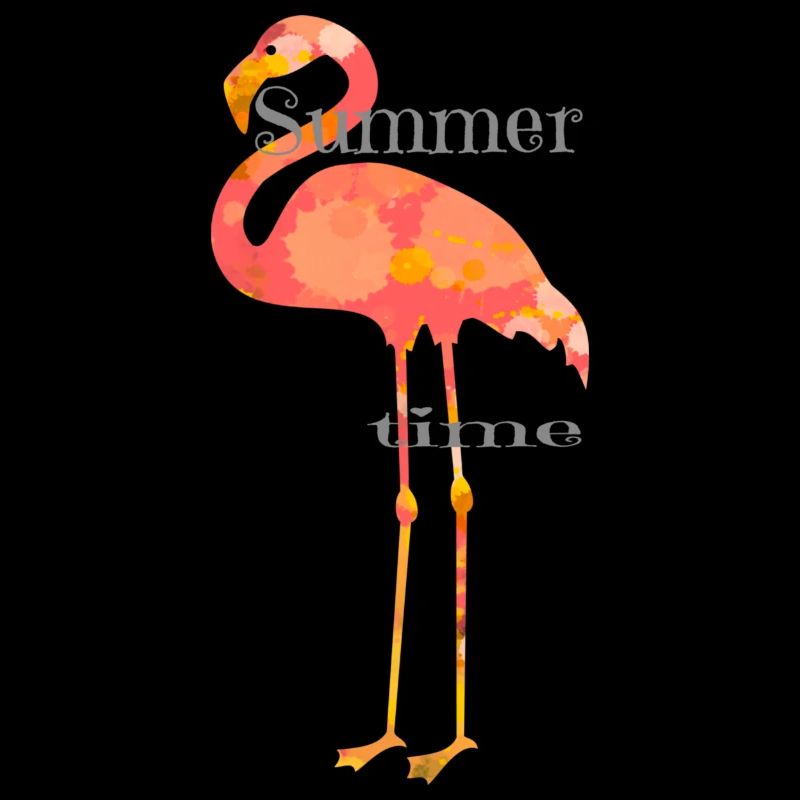 Flamingo design with font
