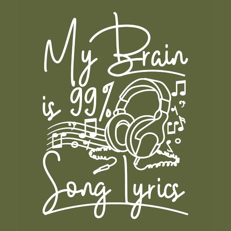 Mélomane Mon cerveau est composé à 99% de paroles de chansons