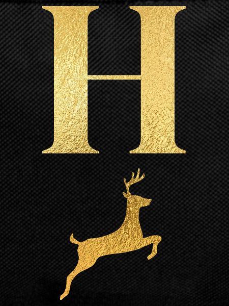 Letter h golden deer - gift idea