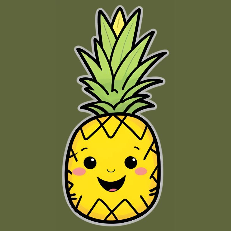 Kawaii Pineapple Mascotte