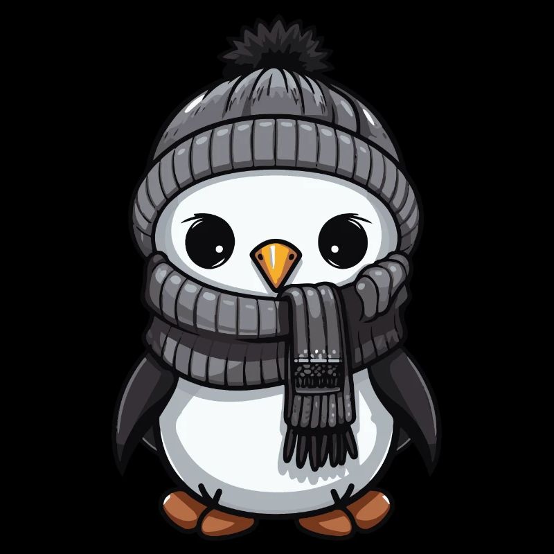 Pinguin Winter Comic Niedlich