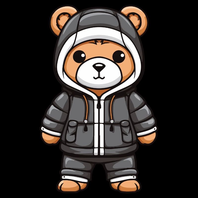 Bear Winter Comic Cute