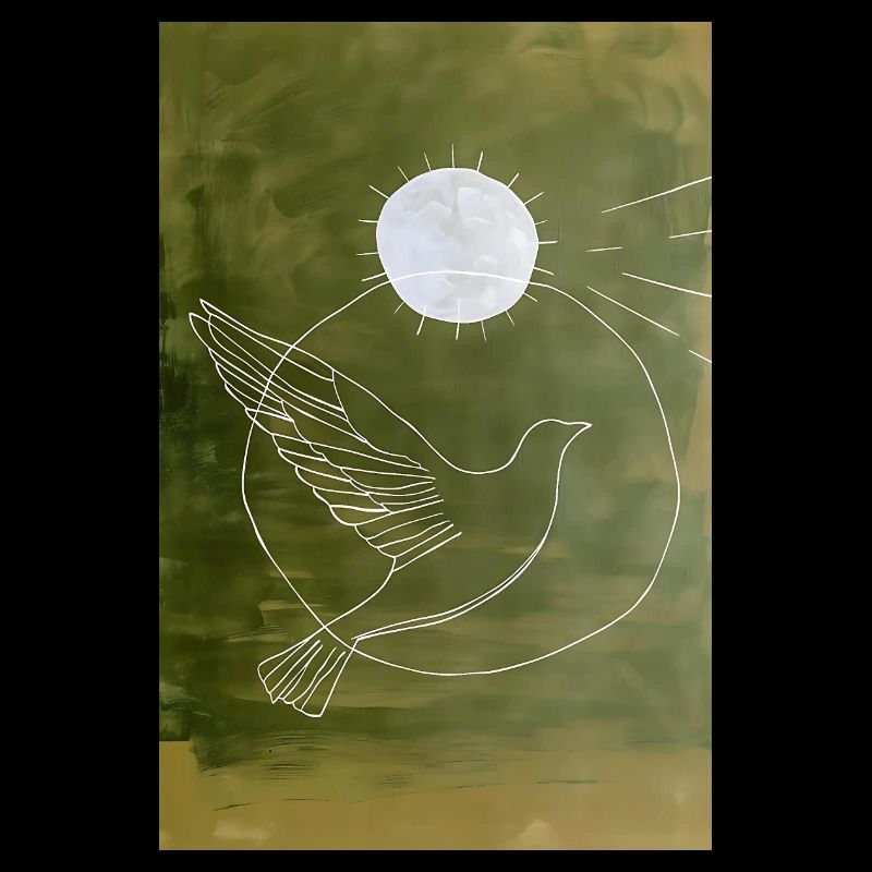Dove Wall Art, Digital Download Minimalist