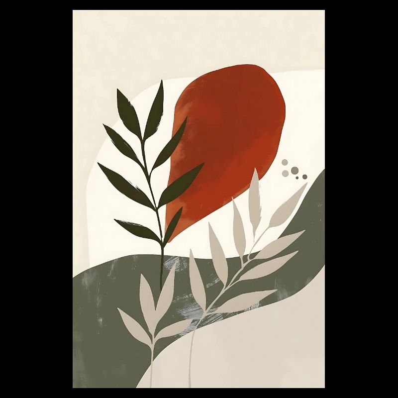 Modern Bohemian Bird Print, Rustic Boho