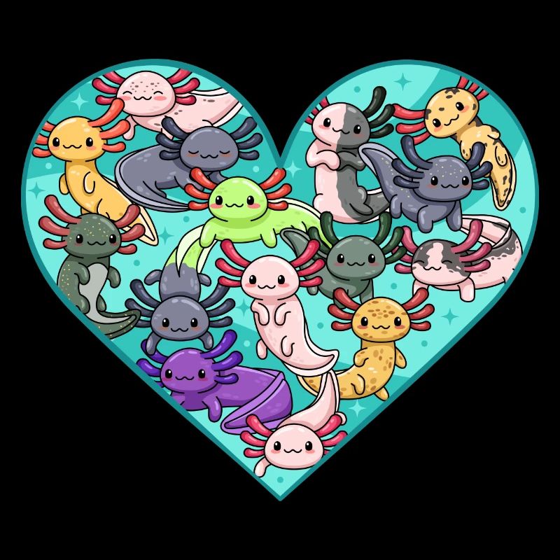 Toutes sortes d’axolotls design pour les fans d’axolotls